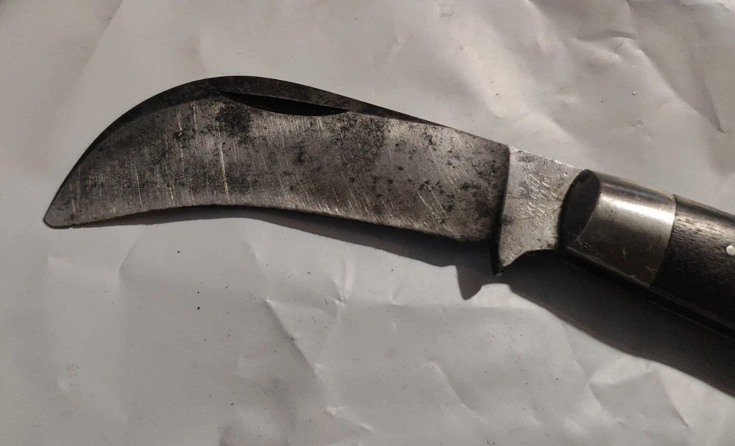 1930s Vintage 1 Blade KEEN KUTTER Carbon Hawkbill Pruner Pocket Knife USA