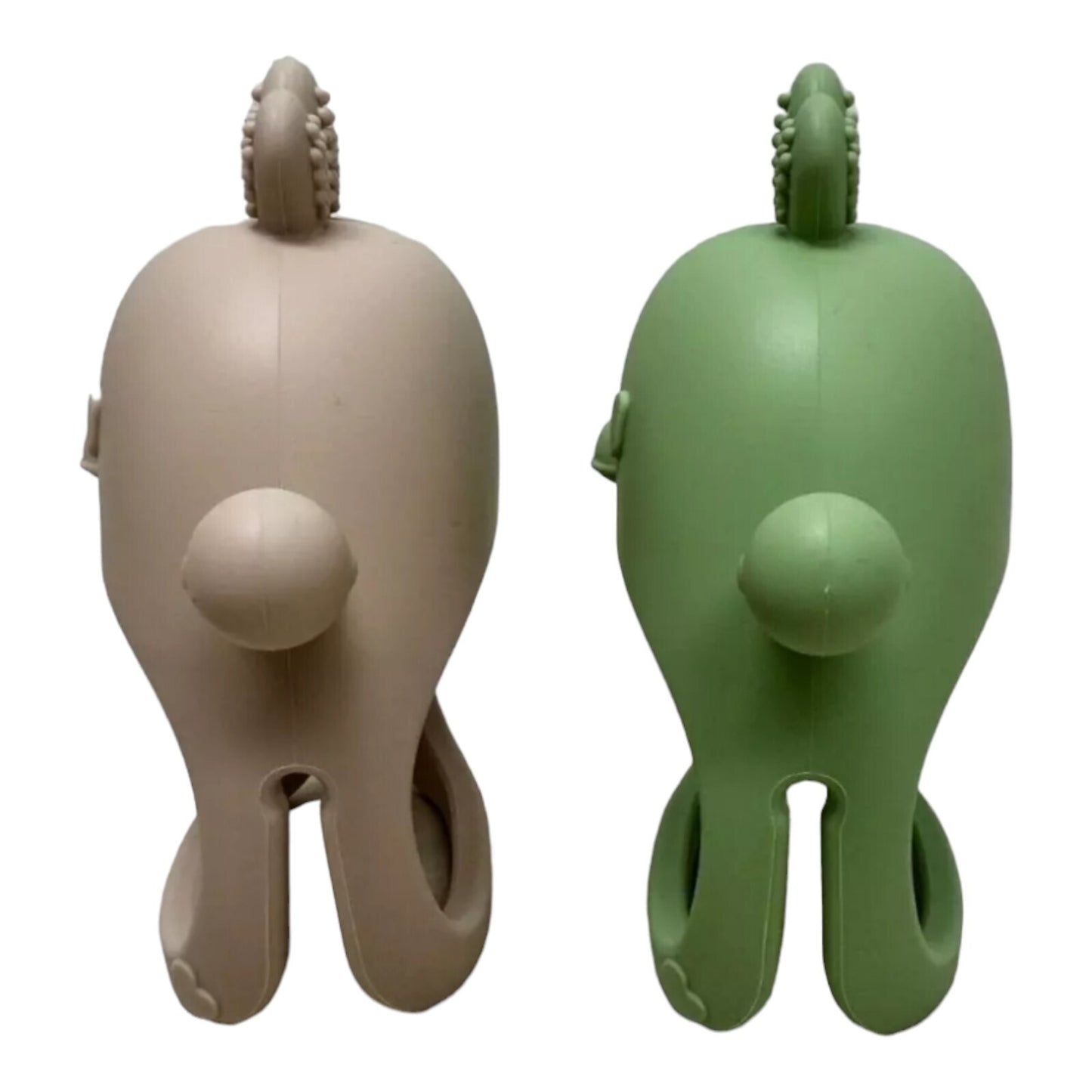 2 Packs Baby Teething Toy Silicone Teething Mitten Green and Tan