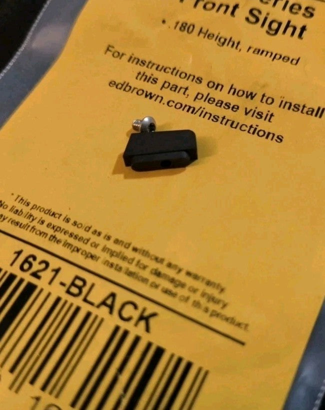Ed Brown Products 1911 EVO SERIES Front Sight 1621-BLACK .18 Ramped New