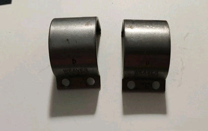 Vintage Weaver 1"  Scope Rings Mounts Set Of 2 Silver