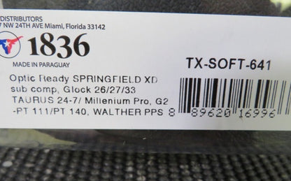 1836 Texas Tagua TX-SOFT-641 TX-SOFT Holster Glock 26, 27, 33
