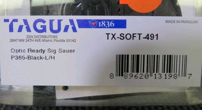 1836 TX Tagua Gun Leather Sig Sauer P365  Black Left Hand Holster TX-SOFT-491